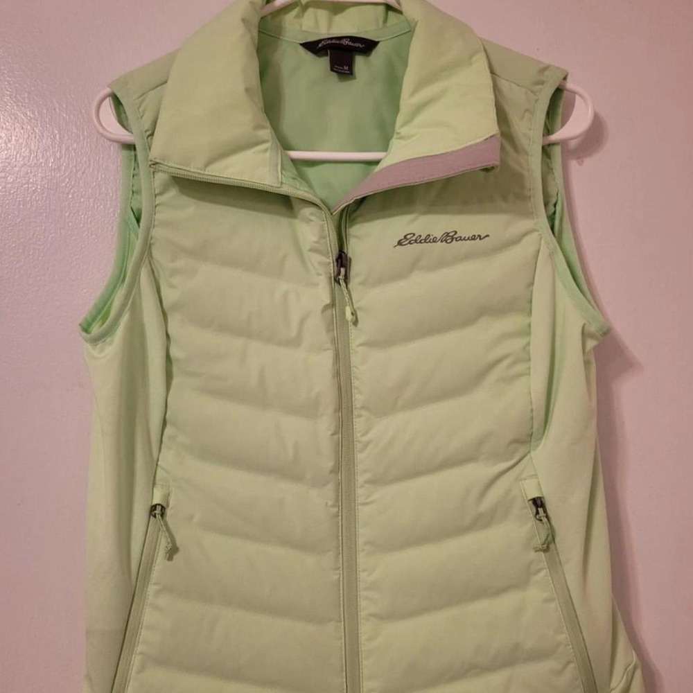 Eddie Bauer Green Puffer Vest Size M